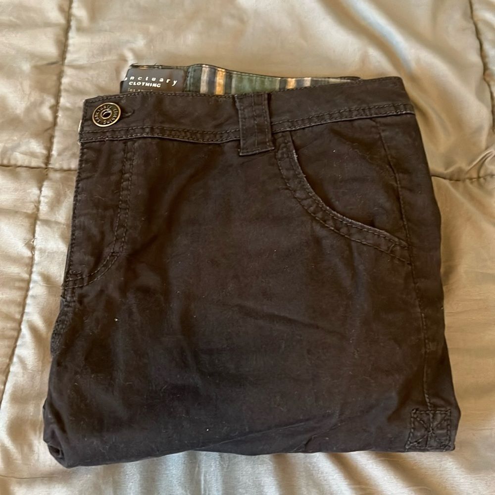 Sanctuary Black Cotton Cargo Pant Size 27